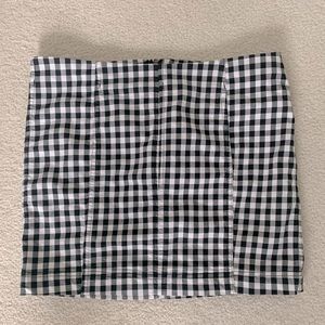 Black and White Checkerboard Free People Skirt